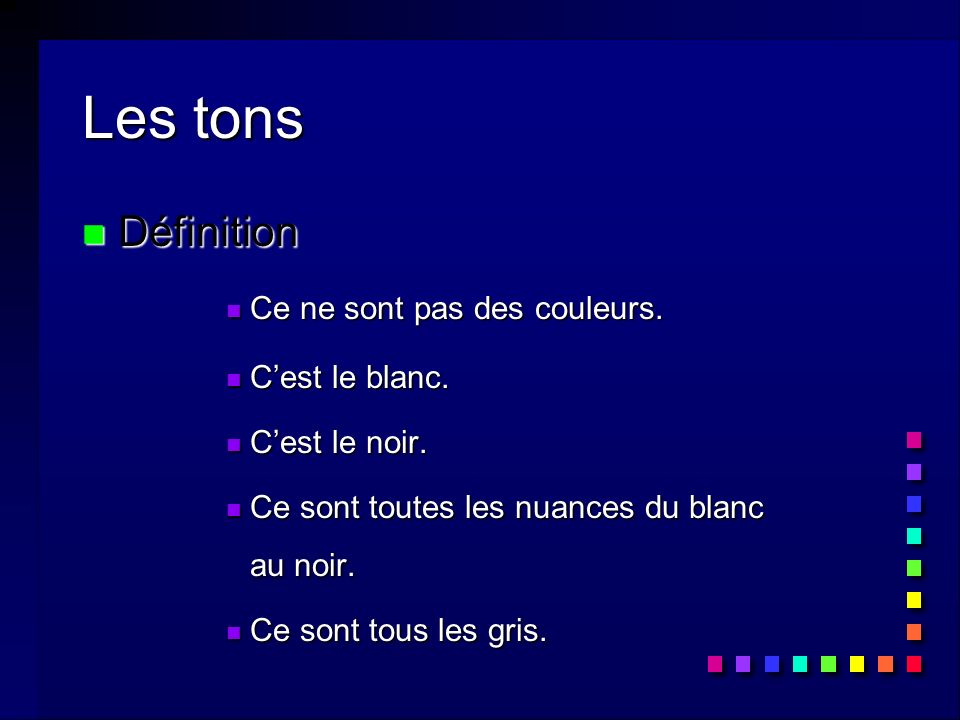 Les couleurs et leurs caract ristiques ppt video online t l charger